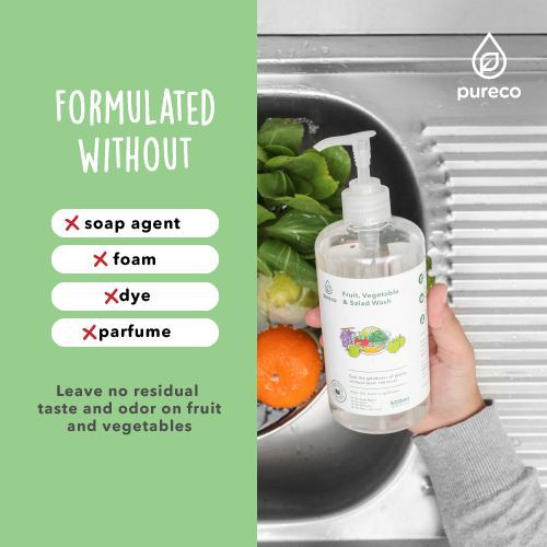 PURECO - Liquid Fruit Veggie and Salad Wash PUMP 500ml