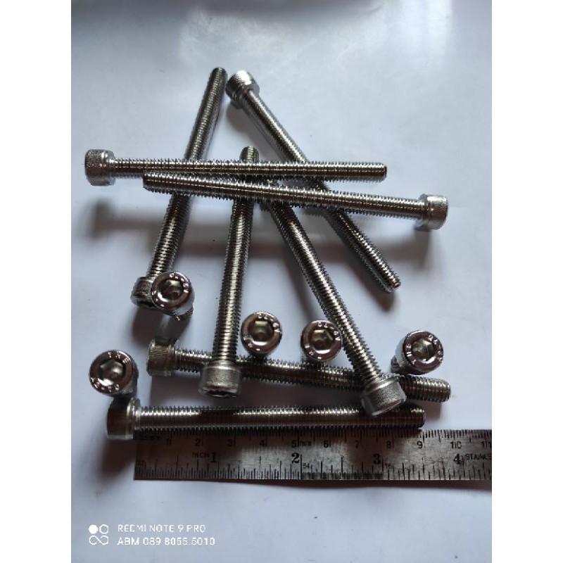 Baut L Stainless M6 x 90 atau Baut 10 Panjang 9cm