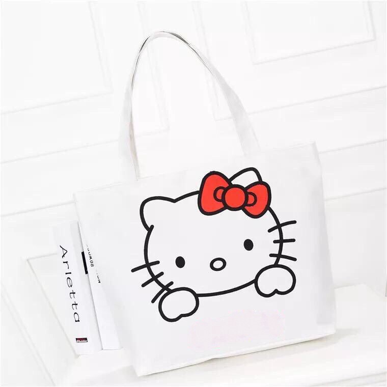 Tas Tote Bag Wanita Motif Hellokitty