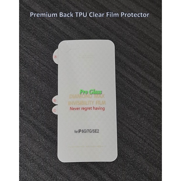 Iphone 5 / 5s / SE / 6 / 6s / 6+ / 6 Plus BACK Cover CLEAR TPU Film Protector / Antigores Premium