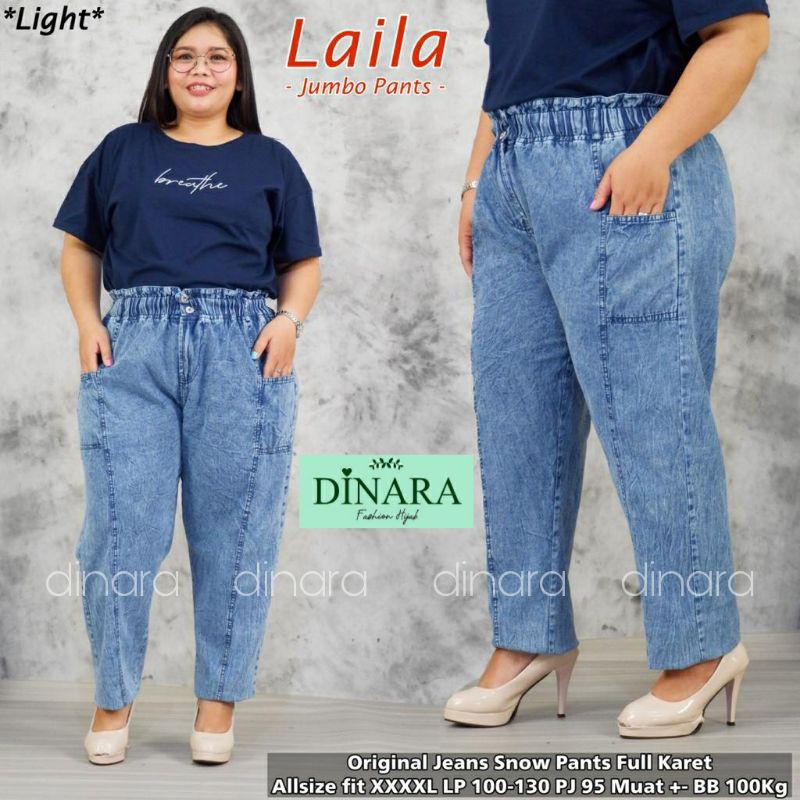 Celana Jumbo Wanita Jeans Baggy Premium Murah Baggy Jumbo