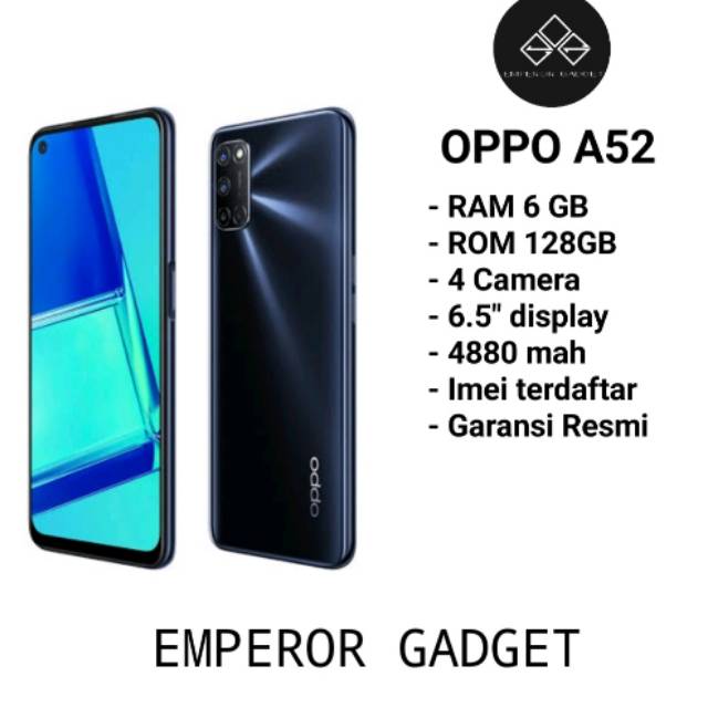 Oppo A52 Ram 6/128 GB Resmi | Sho   pee Indonesia