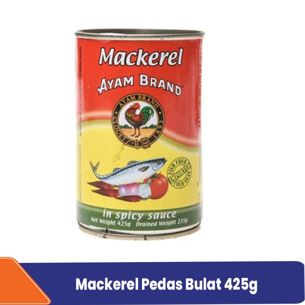 

Ikan Mackerel Kaleng Pedas Spicy Ayam Brand 425g