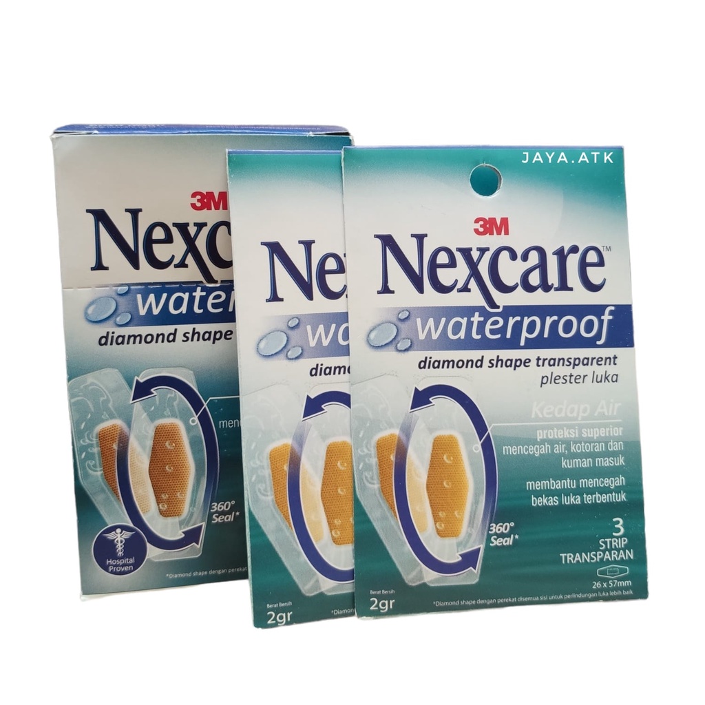 PLESTER LUKA TRANSPARANT NEXCARE BW-40 WATERPROOF ANTI AIR ISI 3 STRIP