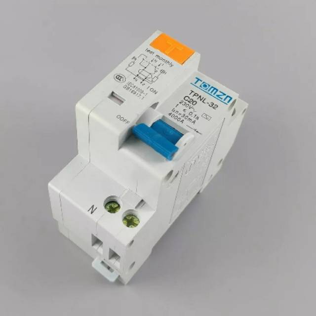 MCB RCBO 20A DPNL TPNL 230 V 1 P + N Residual current Circuit breaker dengan lebih pendek dan perlin