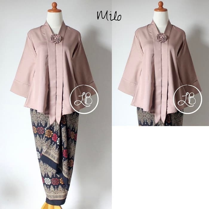 Kebaya Modern Setelan Floy Luna Mustarad / Baby Pink Dan Warna Lainnya