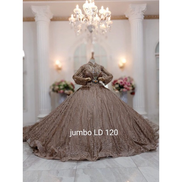 GAUN PENGANTEN BERRBY JUMBO  /GAUN BEREREKOR XXL//GAUN UKURAN BESAR//GAUN WEDDING BIG SIZE//GAUN MODERN UKURAN BESAR