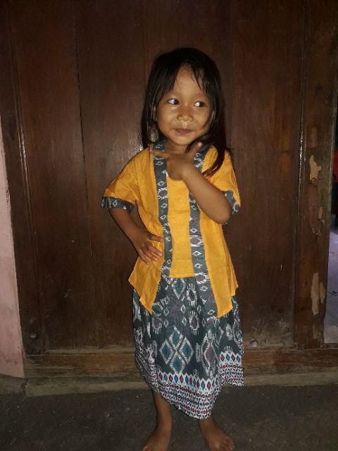 Set Kebaya Kutu Baru Setelan Batik Bayi Anak Size S M L Xl