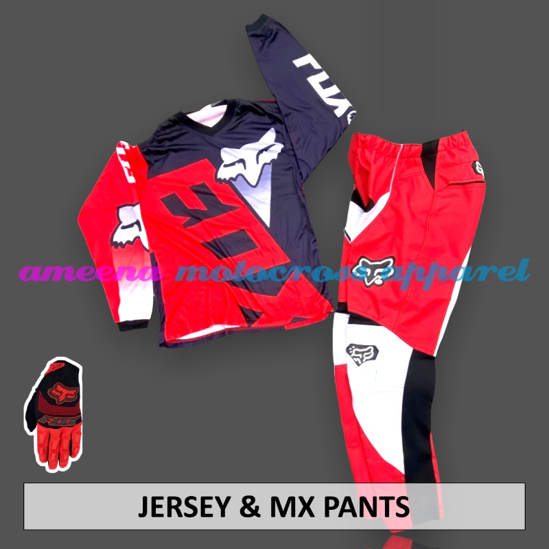 Jerseyset - Jersey set Trail - Jersey &amp; Celana Motocross - Jersey Trabas - Jersey Stelan MX Cross - Satu Set Jersey &amp; Celana - Jersey Lokal - Celana Cordura -  FOCT1310-F43