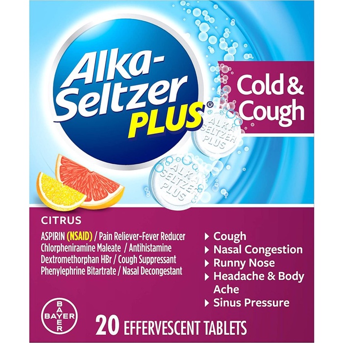 Jual Alka Seltzer Plus Cold & Cough Effervescent Sinus Sore Throat