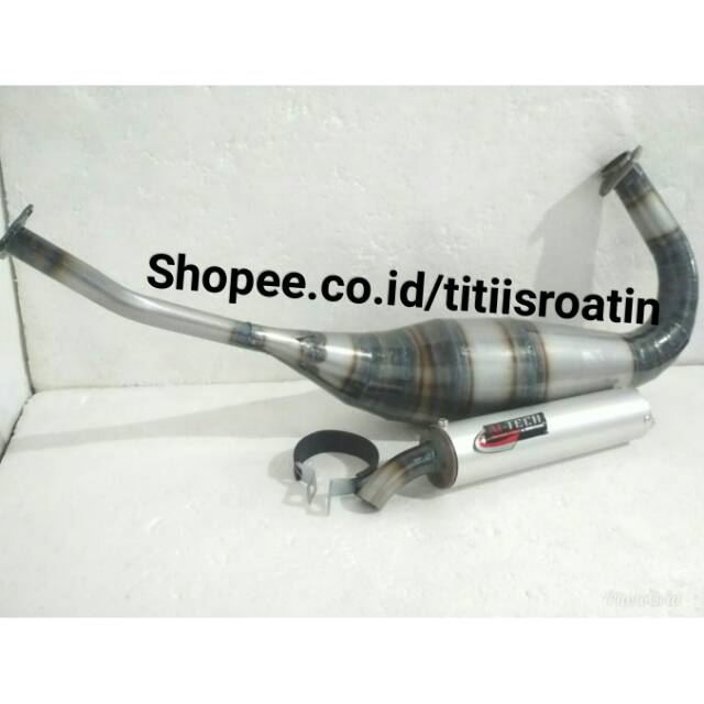 Knalpot racing  ninja150 r,rr,s,ss aitech plat karat garing