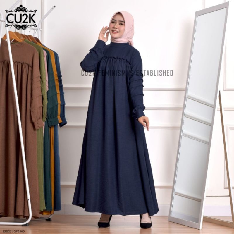 gamis katun triset latansa/ gamis cucuk ory