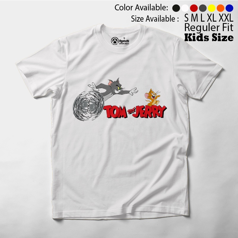 Tom &amp; Jerry - Kucing Dan Tikus , Baju Anak / Kaos Atasan Anak Laki Laki / Kaos Distro Anak / Kids T Shirt