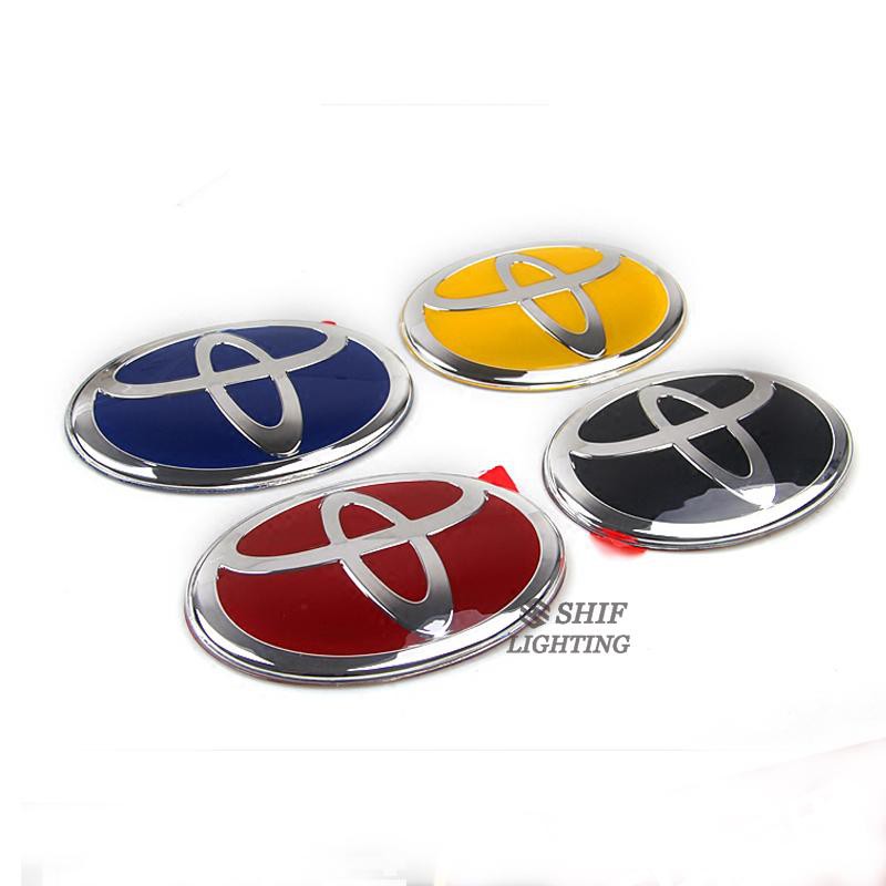 1pc Stiker Emblem Logo Toyota Corolla Camry Crown Prado Warna Merah