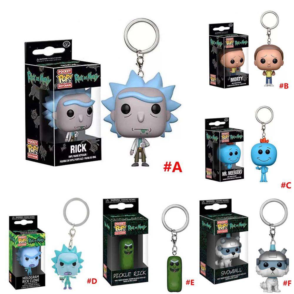 Needway Rick And Morty Collection Hadiah Anak 5 cm Animasi Peripheral Morty Action Figure Liontin Perhiasan Gantungan Kunci