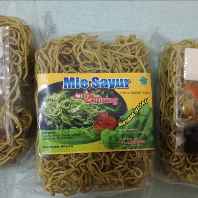 Mie sayur "Bayam Hijau" non MSG