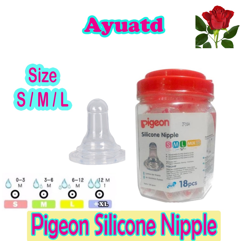 Dot Pigeon Silicone Nipple L, M, S