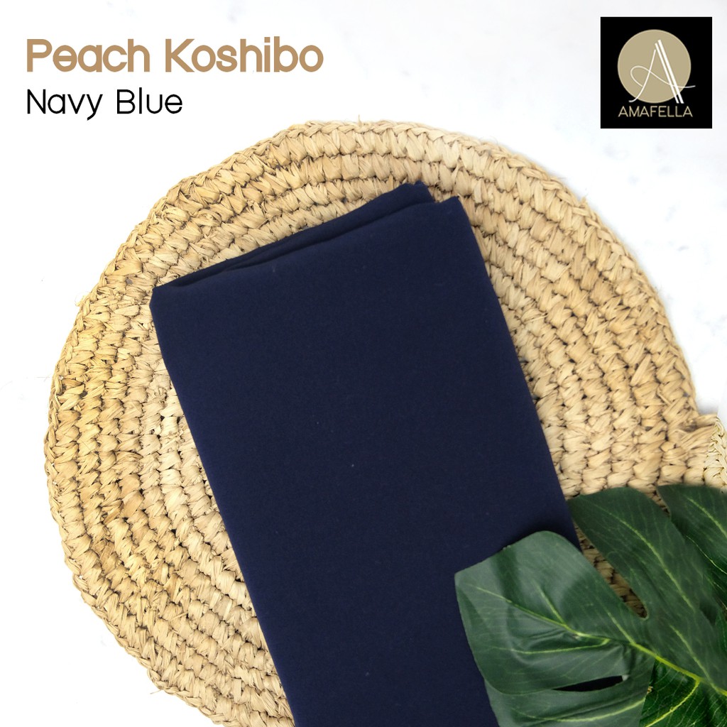 1/2 meter Kain Peach Koshibo Premium Wolly Crepe Tebal