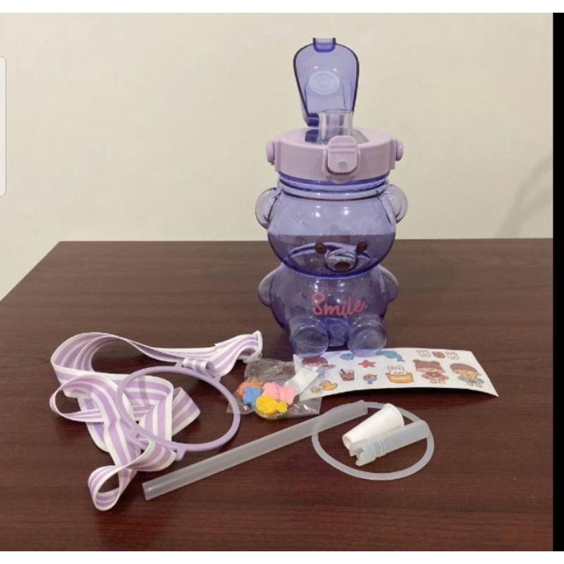 BOTOL MINUM ANAK VIRAL BENTUK BERUANG BENING