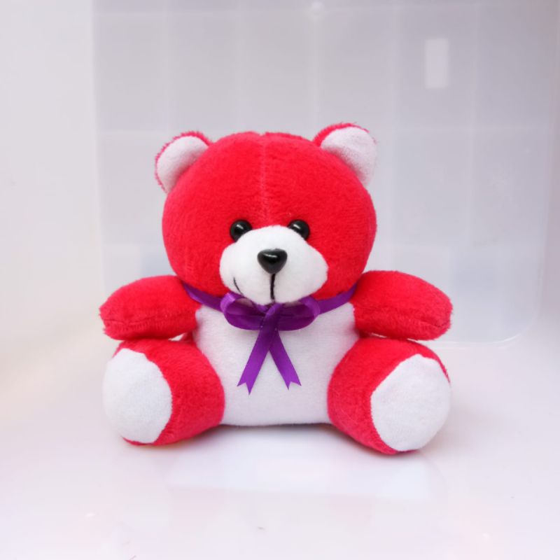 Boneka Bear/Beruang kalung pita polos size 15cm real pict