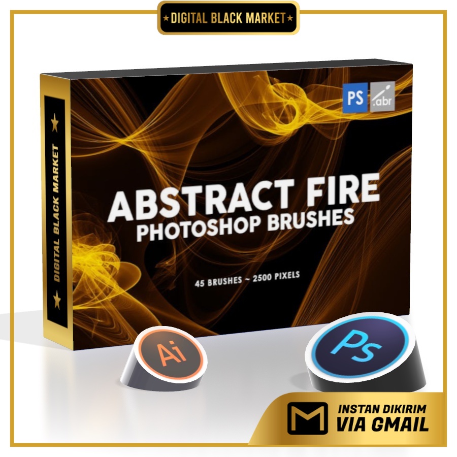 45 Abstract Fire - Photoshop Stamp Brushes