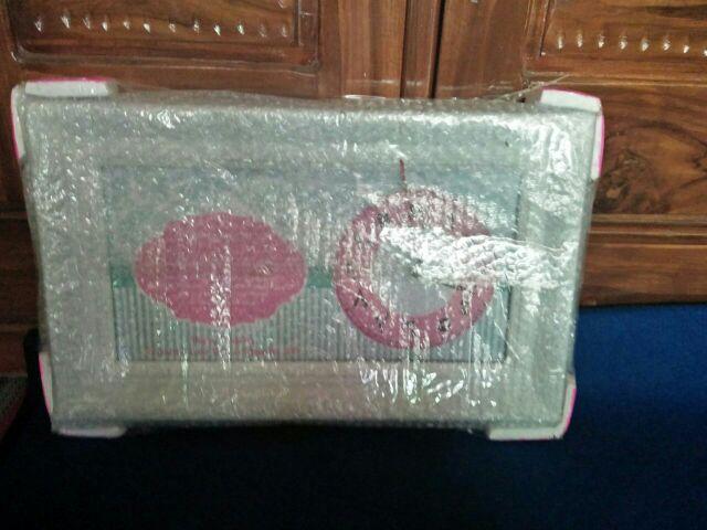 Hiasan Jam Dinding Untuk Kado Pernikahan Shabby Tosca Pink Uk 20x40 Frame Ukir