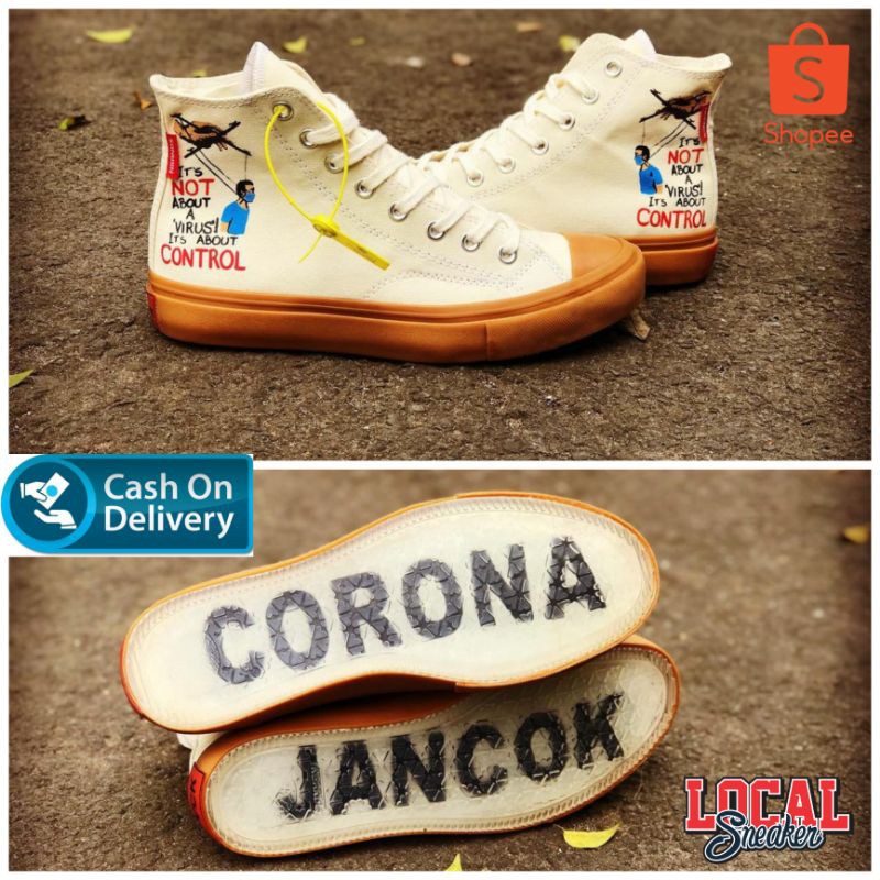 TPS HI TRUE NORMAL WHITE GUM CORONA JANCOK SEPATU NOBRANDS CORONA JANCOK WHITE GUM HIGH