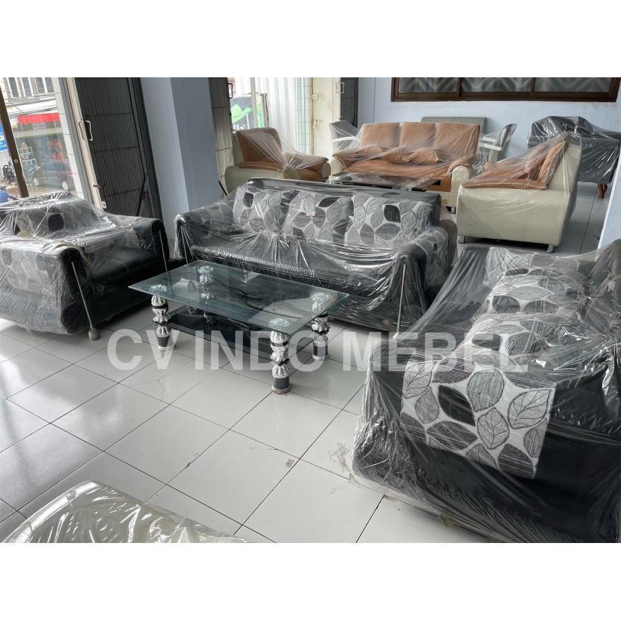 Sofa minimalis modern kursi tamu 321 promo ready makassar murah dakron