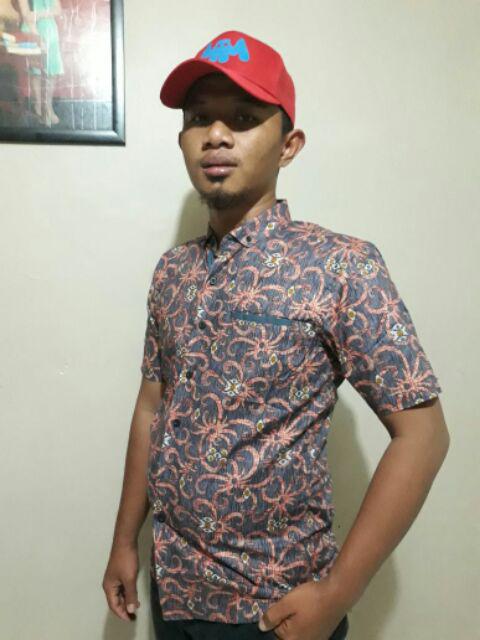 Kemeja Batik Pria Modern Lengan Panjang Casual Modis Slim Fit Trendy Masa Kini Ol 167