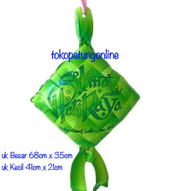 Hiasan Idul Fitri Ketupat Balon Foil Lampion