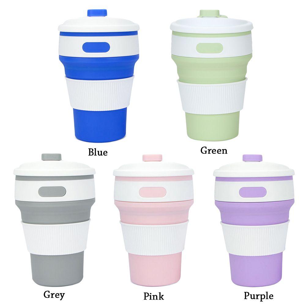 Solighter 350ML Gelas Lipat Portable Multi Fungsi Dengan Penutup Peralatan Minum