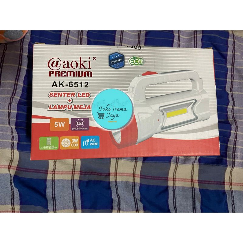 Senter Led Aoki AK-6512/senter tangan cas/senter tangan mati lampu