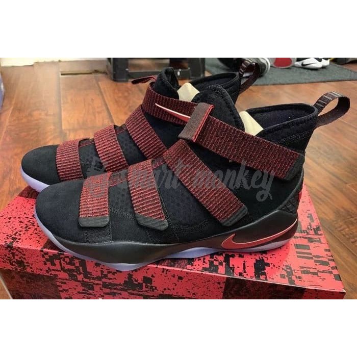 Termurah Nike Lebron James XI 11 Soldier Bred Black Red Original