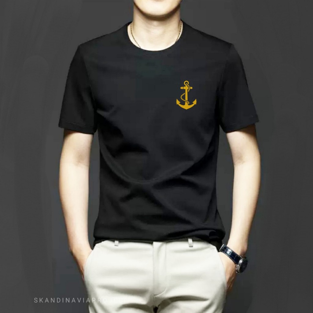 Kaos Distro Pria SKANDINAVIA LOGO Cotton Combed 24s Premium Tshirt Baju Oblong Brand Kata Kekinian