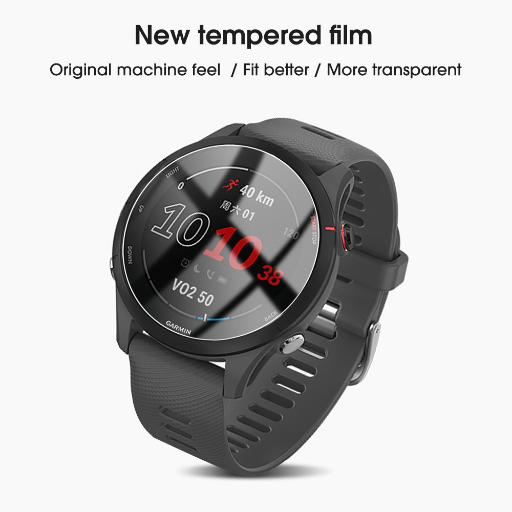 1pc Film Pelindung Layar Tempered Glass Full Cover Anti Gores Untuk Smartwatch Garmin Forerunner 955 255 255S