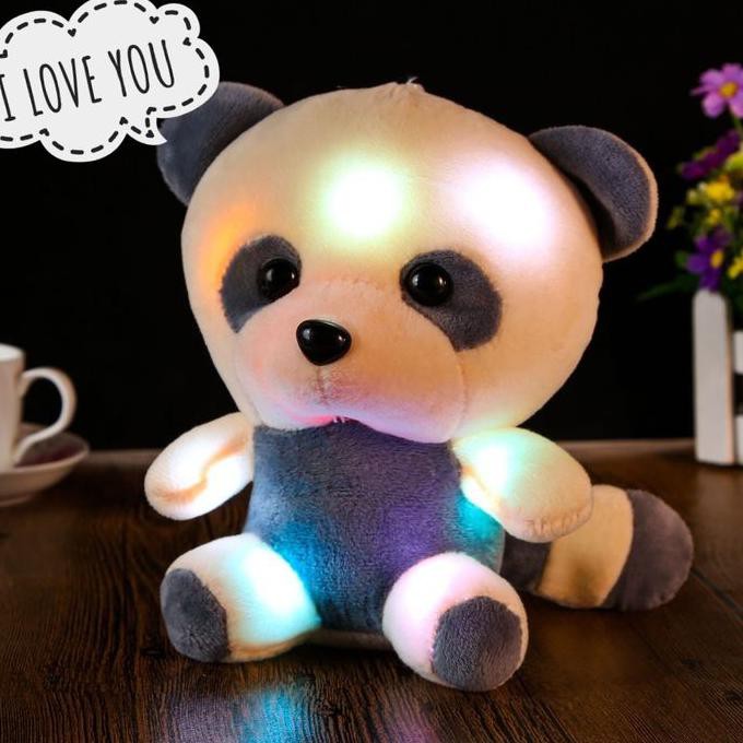 BONEKA PANDA NYALA LAMPU LED GLOW BISA SUARA I LOVE YOU ( IMPORT )