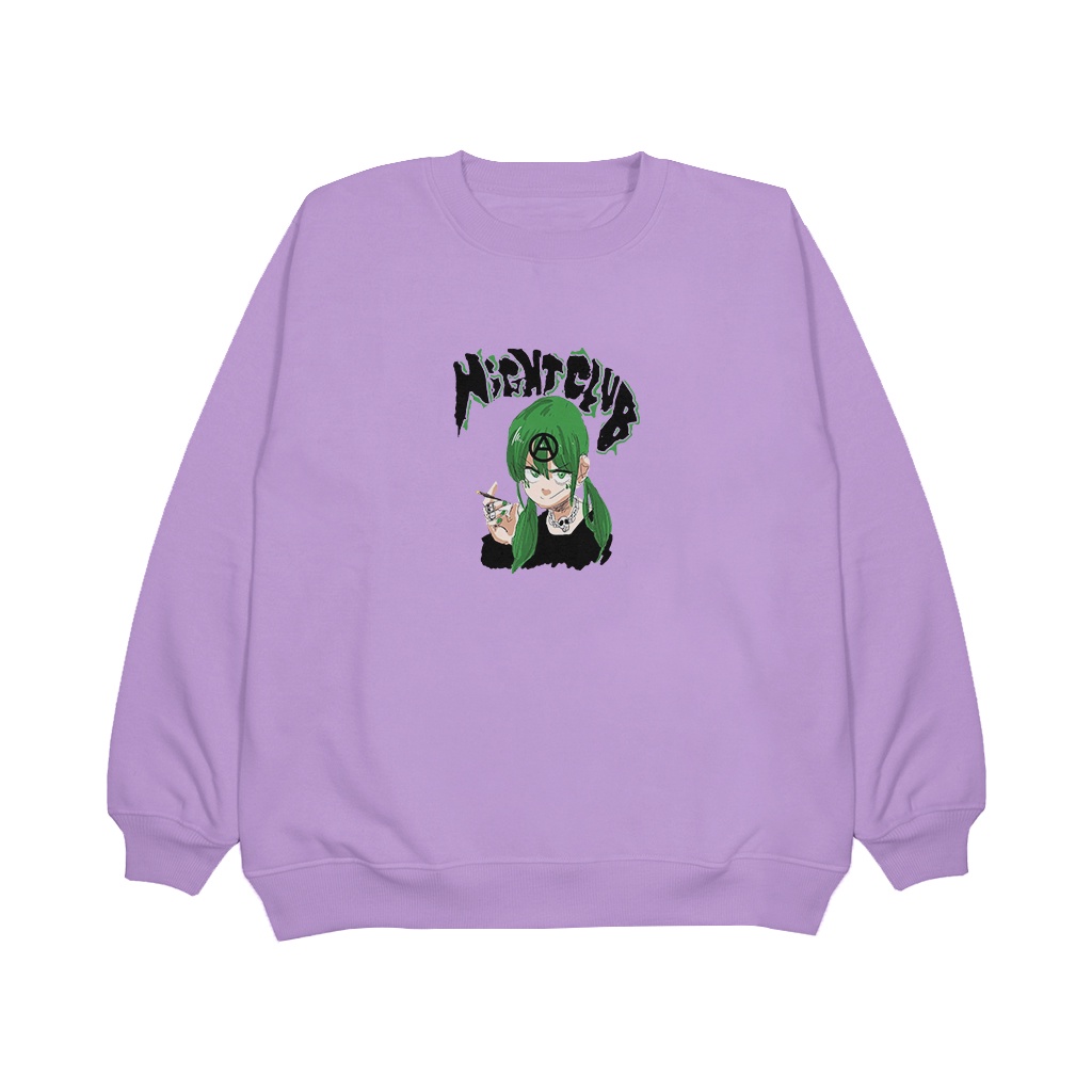 Pojokfashion - Sweater Pria / Wanita Crewneck ( Night Club ) Sweatshirt Bahan Fleece Halus &amp; Tebal