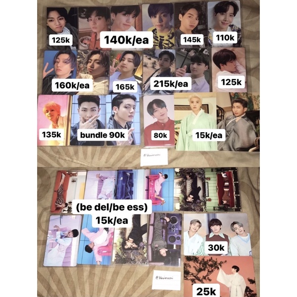Photocard (PC) BTS Jungkook Jimin Taehyung jhope RM hyyh pt.2, Persona 2 3 4, BE Essential, POB LD B