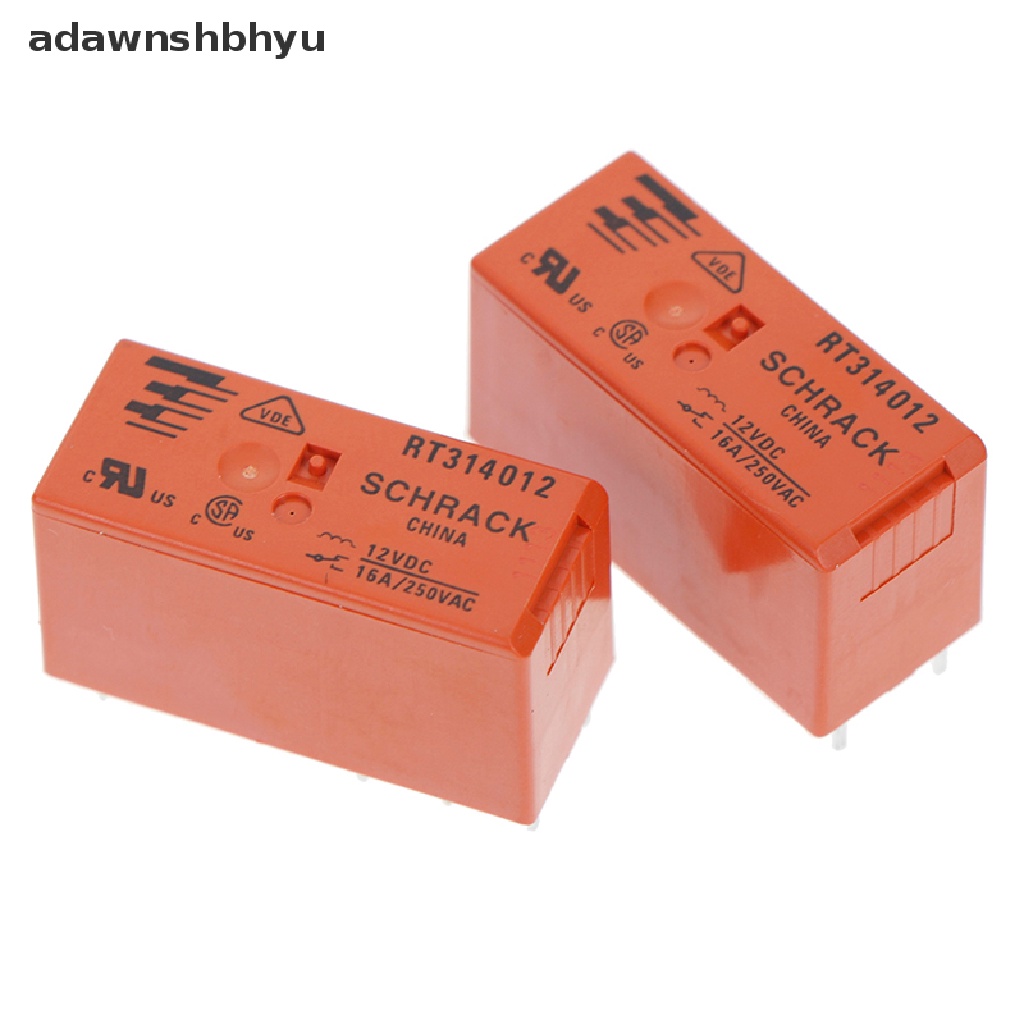 Adawnshbhyu 2Pcs RT original314012 8pin 12V RT314012 Relay schrack 16A 250VAC Baru