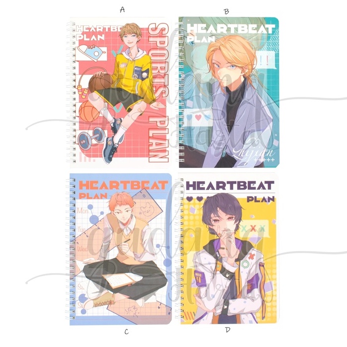 

GCC Nitebook A5 Spiral Heart Beat Plan Buku Motif Basket Notepad GCC 308159