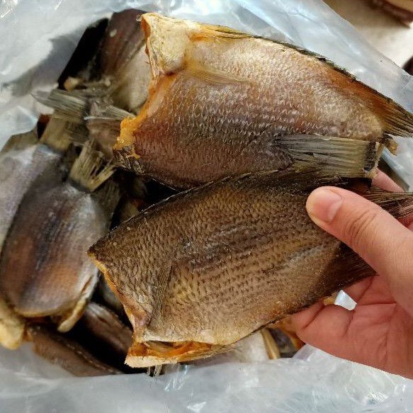 

Ikan Asin Sepat (±250gr) Ikan Asin Biawan / Ikan Asin Betok / Tok Theu Phu / Batok Phu / Ikan Asin Gurame