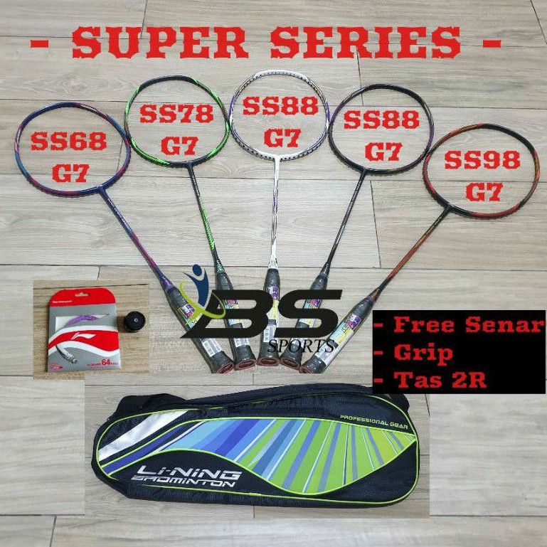RAKET BADMINTON LINING SUPER SERIES SS68G7 SS78G7 SS88G7 SS98G7 ORIGINAL