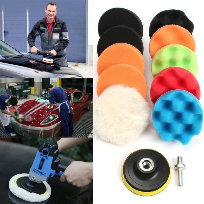 Spons Poles Sponge Polishing Pad Car Detailing 5 inch set 11pcs *OT03