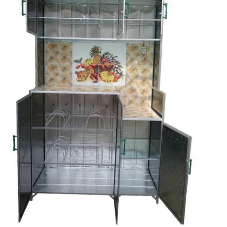 Harga Bersahabat.. RAK PIRING UNDAK  RAK PIRING ALUMUNIUM LEMARI PIRING ALUMUNIUM RAK PIRING 2 PINTU