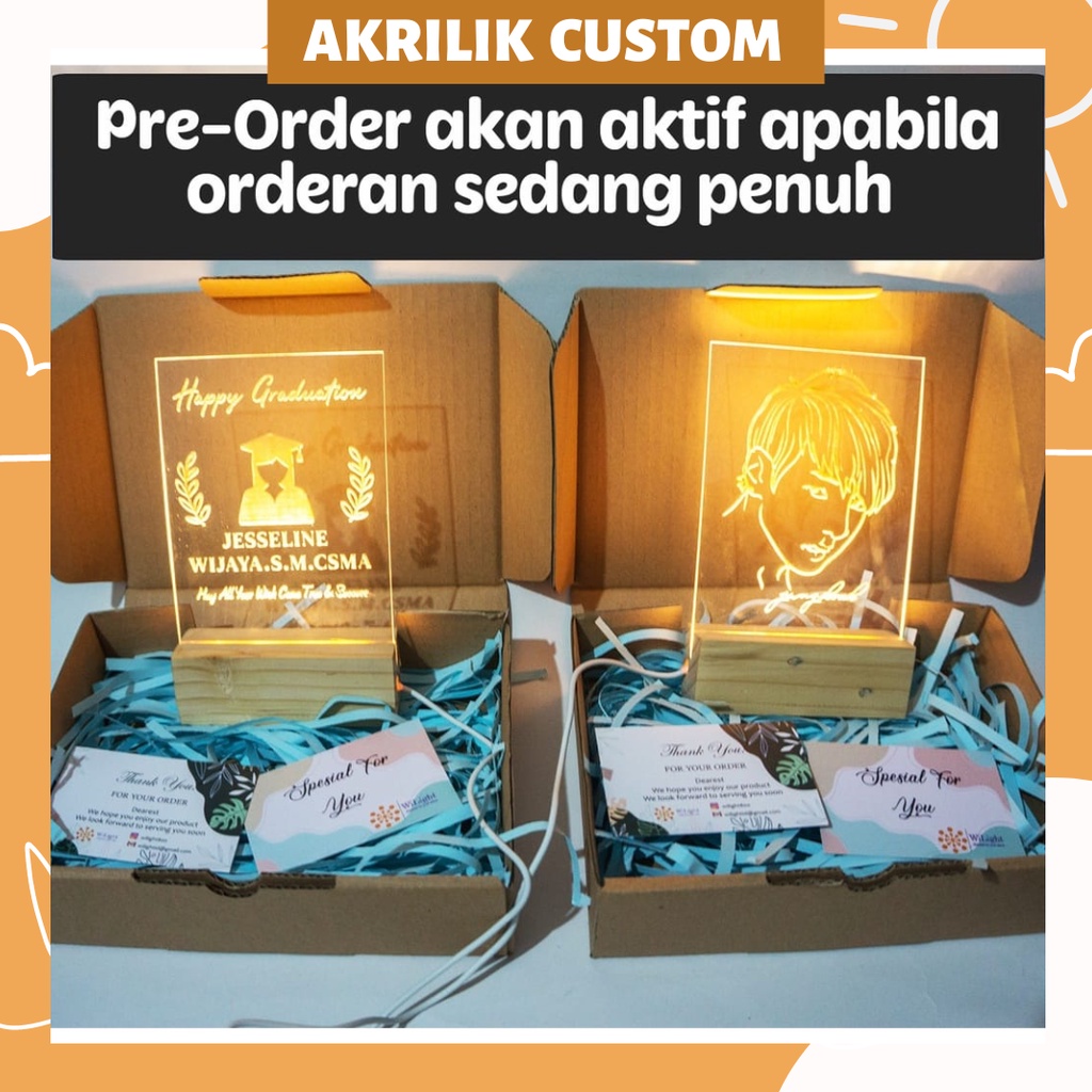 Hadiah Gift Kado Hampers Graduation Plakat Akrilik Wisuda Ulang Tahun Estetik Ultah Ulangtahun Wanit