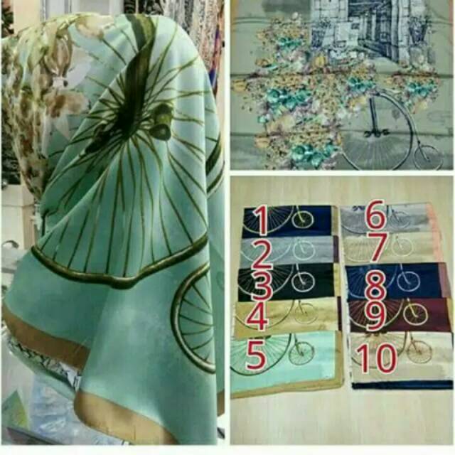 Kerudung Segi Empat Lamiz Motif Bunga