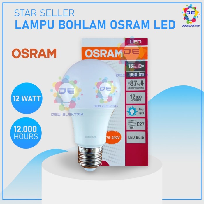 LED OSRAM BOHLAM 5WATT - 14 WATT CAHAYA PUTIH BERGARANSI