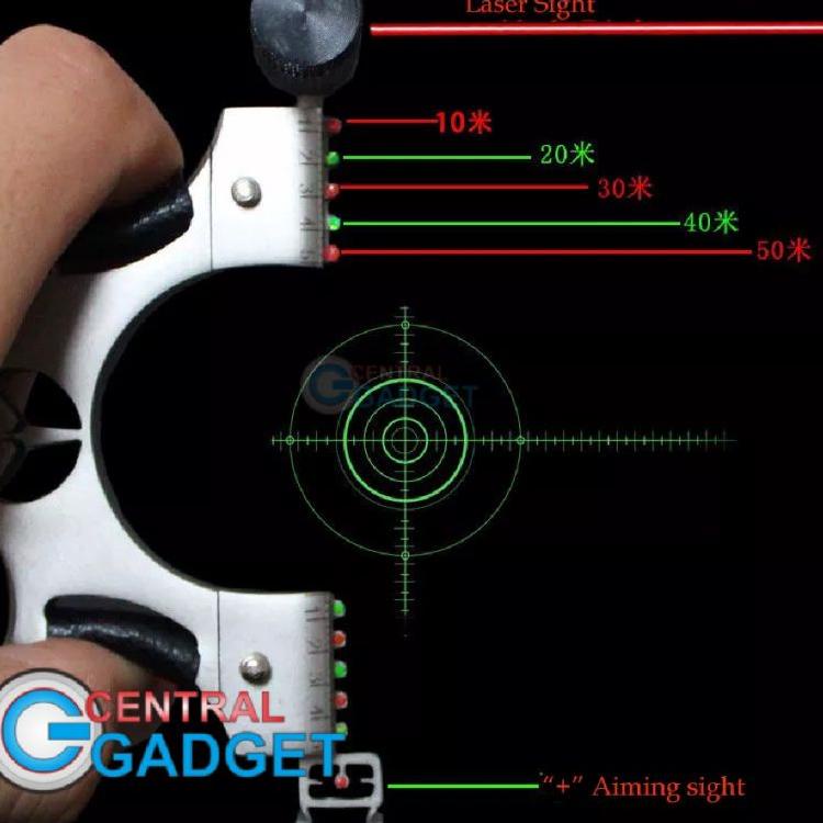 ❊ Slingshot Ketapel Stainless Steel Mercedes dengan Laser dan Waterpass ☄