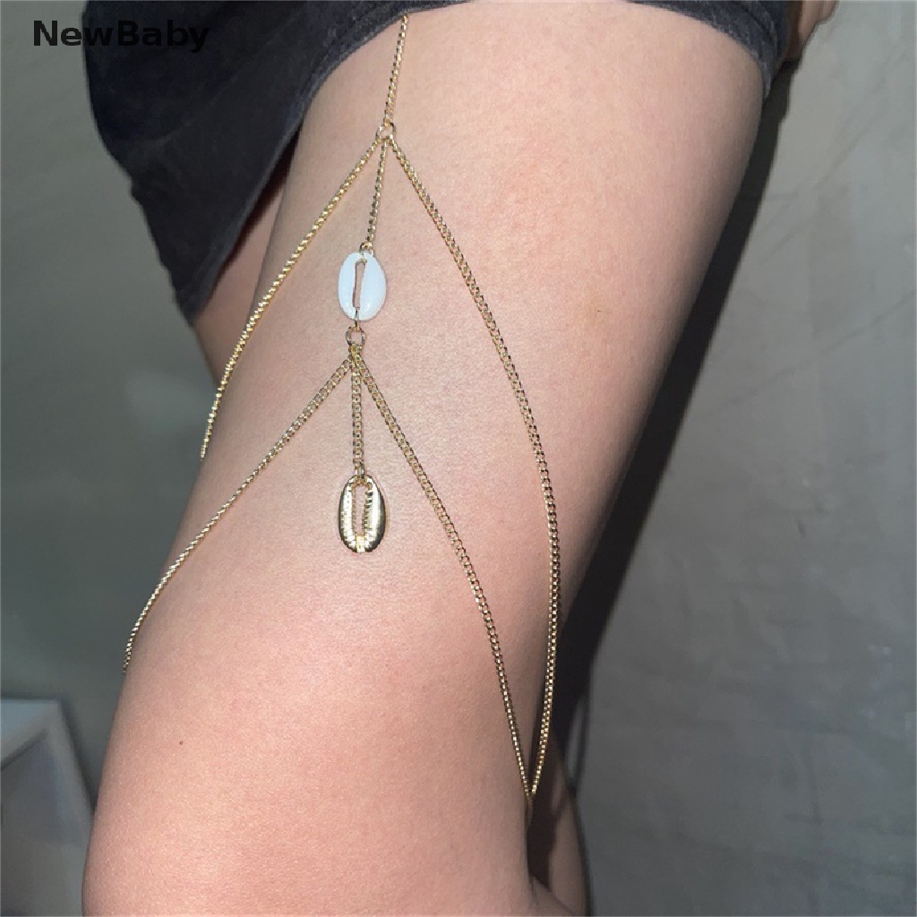 Newbaby Kalung Rantai Paha Sexy Aksen Berlian Imitasi Untuk Wanita