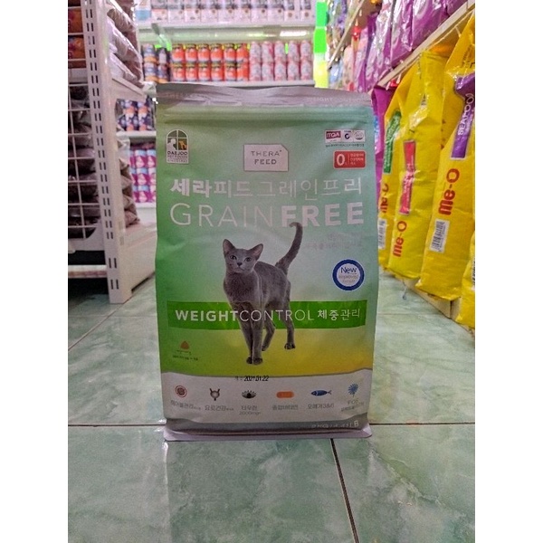 Therafeed Grainfree Weight Control freshpack 2 kg - makanan kucing dewasa 2kg